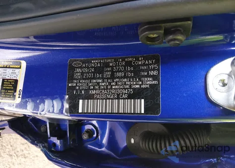 2024 Hyundai Venue Sel z USA, uszkodzony, nr VIN KMHRC8A32RU309475